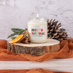Holiday Christmas Candle Sweet Zesty Floral Rose Jasmine Scent 8oz BandsCo Straps