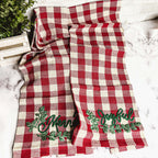 Holiday Charcuterie Board Set With Tartan Kitchen Towels - 2-Piece Gift BandsCo Straps