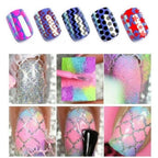 Hollow Nail Sticker Stylish Self-adhesive Manicure Sticker Nail Art Accessory 3D Christmas Nail Art Decoration Stickers Decoration New Gold Nail Transfer Foils for Nail Arts Nails Supply Holographic Effect Nail Art Foil Stickers Holographic Nail Art