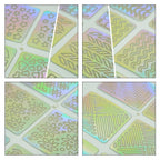 Hollow Nail Sticker Stylish Self-adhesive Manicure Sticker Nail Art Accessory 3D Christmas Nail Art Decoration Stickers Decoration New Gold Nail Transfer Foils for Nail Arts Nails Supply Holographic Effect Nail Art Foil Stickers Holographic Nail Art