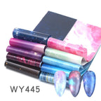 Holographic Nail Foil Transfer Set Sticker Decal Nail Art Foils Designer Marble Nail Decoration Sliders Wraps Manicure  Women Kids Girls Manicure Decoration Nail Art Supplies 3D Self-Adhesive Nail Decals Designer Nail Stickers for Acrylic Nails Stevvex