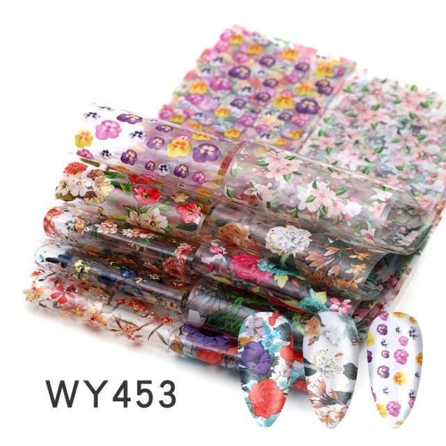 Holographic Nail Foil Transfer Set Sticker Decal Nail Art Foils Designer Marble Nail Decoration Sliders Wraps Manicure  Women Kids Girls Manicure Decoration Nail Art Supplies 3D Self-Adhesive Nail Decals Designer Nail Stickers for Acrylic Nails Stevvex