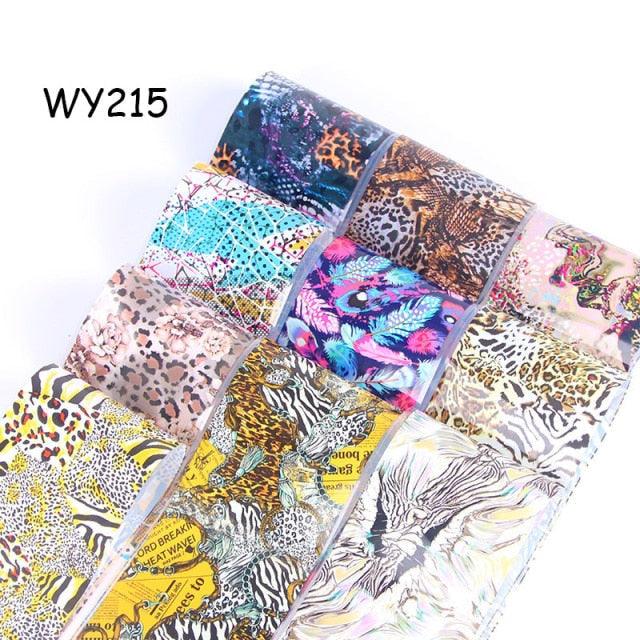 Holographic Nail Foil Transfer Set Sticker Decal Nail Art Foils Designer Marble Nail Decoration Sliders Wraps Manicure  Women Kids Girls Manicure Decoration Nail Art Supplies 3D Self-Adhesive Nail Decals Designer Nail Stickers for Acrylic Nails Stevvex