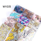 Holographic Nail Foil Transfer Set Sticker Decal Nail Art Foils Designer Marble Nail Decoration Sliders Wraps Manicure  Women Kids Girls Manicure Decoration Nail Art Supplies 3D Self-Adhesive Nail Decals Designer Nail Stickers for Acrylic Nails Stevvex
