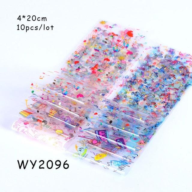 Holographic Nail Foil Transfer Set Sticker Decal Nail Art Foils Designer Marble Nail Decoration Sliders Wraps Manicure  Women Kids Girls Manicure Decoration Nail Art Supplies 3D Self-Adhesive Nail Decals Designer Nail Stickers for Acrylic Nails Stevvex