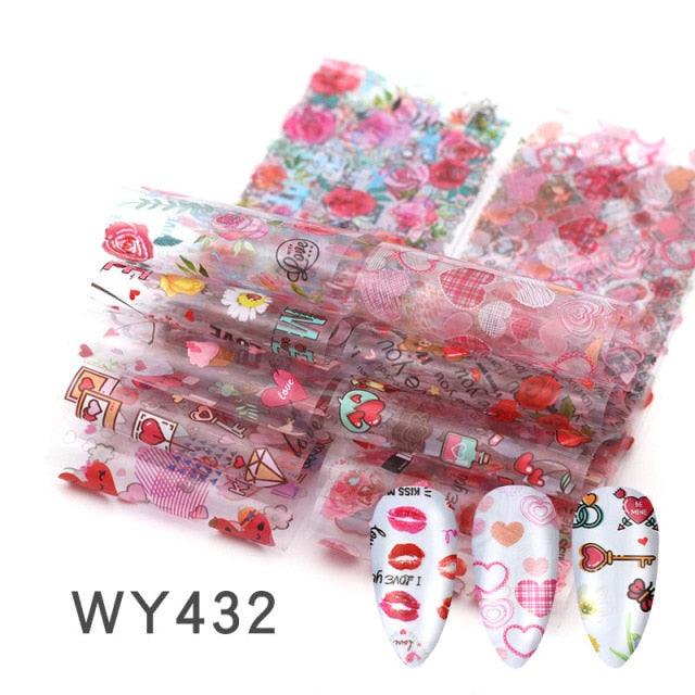 Holographic Nail Foil Transfer Set Sticker Decal Nail Art Foils Designer Marble Nail Decoration Sliders Wraps Manicure  Women Kids Girls Manicure Decoration Nail Art Supplies 3D Self-Adhesive Nail Decals Designer Nail Stickers for Acrylic Nails Stevvex