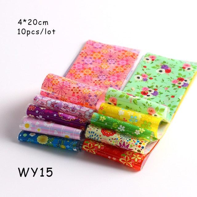 Holographic Nail Foil Transfer Set Sticker Decal Nail Art Foils Designer Marble Nail Decoration Sliders Wraps Manicure  Women Kids Girls Manicure Decoration Nail Art Supplies 3D Self-Adhesive Nail Decals Designer Nail Stickers for Acrylic Nails Stevvex