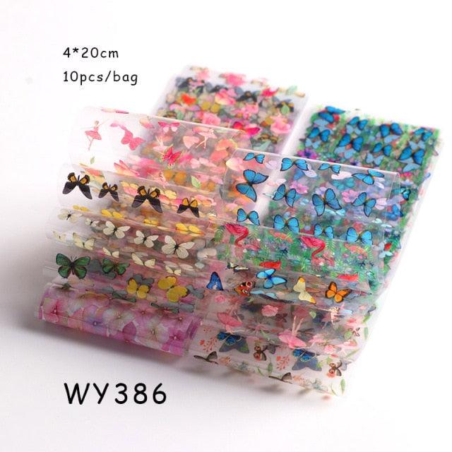 Holographic Nail Foil Transfer Set Sticker Decal Nail Art Foils Designer Marble Nail Decoration Sliders Wraps Manicure  Women Kids Girls Manicure Decoration Nail Art Supplies 3D Self-Adhesive Nail Decals Designer Nail Stickers for Acrylic Nails Stevvex