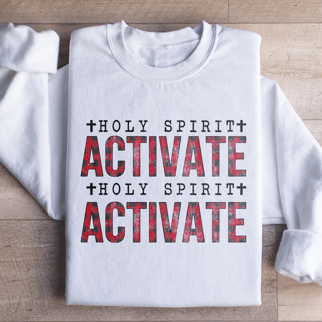 Holy Spirit Activate Sweatshirt Peachy Sunday
