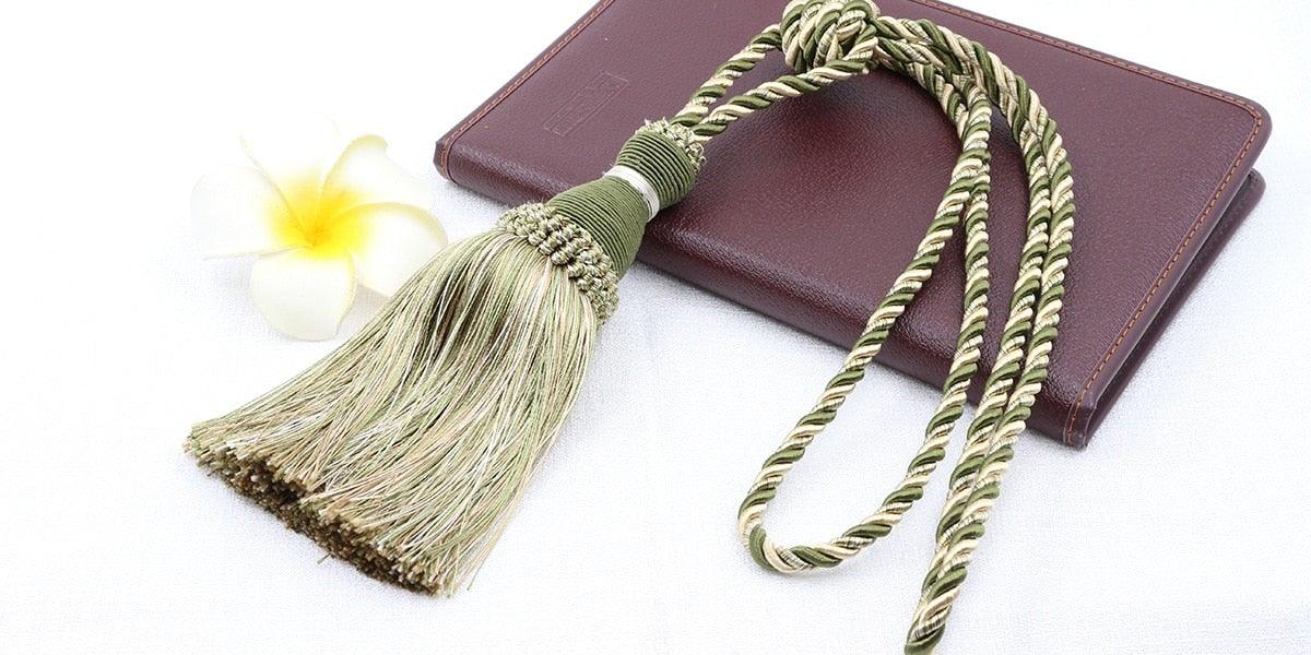 Home Decoration Polyester Tassel Tiebacks Curtain Holder Handmade Tassel Curtain Rope Holdback Window Drape Hanging Ball Tassels Curtains Buckle Sling Binding Lantern Tiebacks Handcrafted Braided Curtain Holdbacks Window Home Decor 55-90cm Stevvex