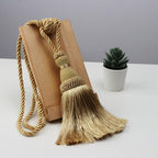 Home Decoration Polyester Tassel Tiebacks Curtain Holder Handmade Tassel Curtain Rope Holdback Window Drape Hanging Ball Tassels Curtains Buckle Sling Binding Lantern Tiebacks Handcrafted Braided Curtain Holdbacks Window Home Decor 55-90cm Stevvex