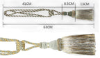 Home Decoration Polyester Tassel Tiebacks Curtain Holder Handmade Tassel Curtain Rope Holdback Window Drape Hanging Ball Tassels Curtains Buckle Sling Binding Lantern Tiebacks Handcrafted Braided Curtain Holdbacks Window Home Decor 55-90cm Stevvex