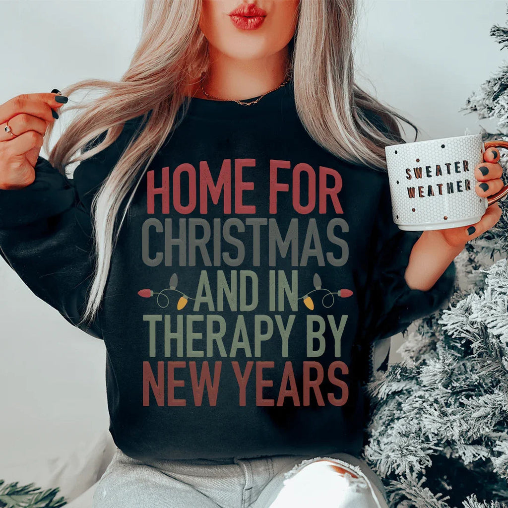 Home For Christmas Sweatshirt Peachy Sunday