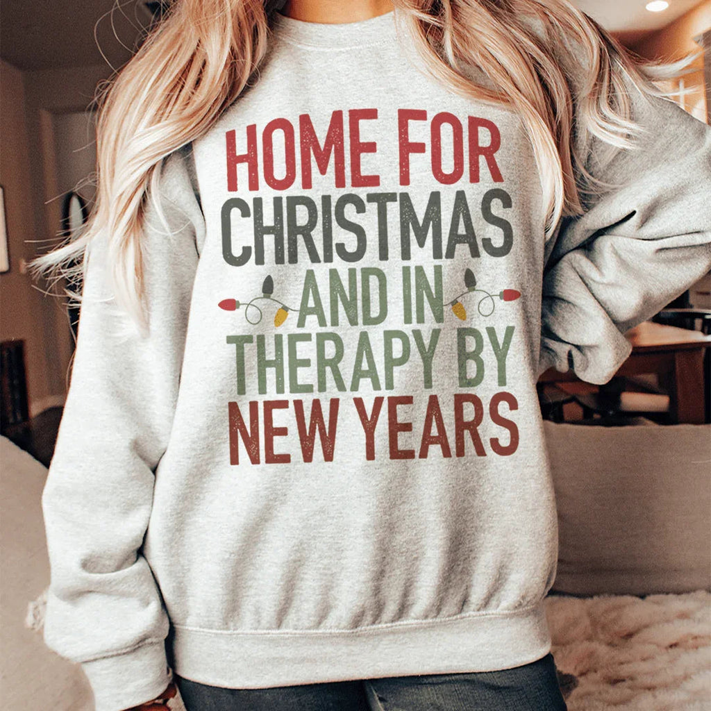 Home For Christmas Sweatshirt Peachy Sunday