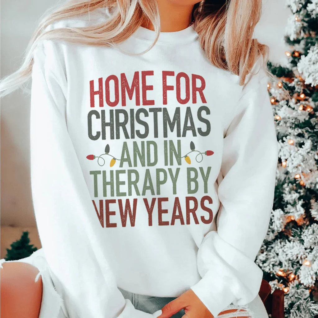 Home For Christmas Sweatshirt Peachy Sunday