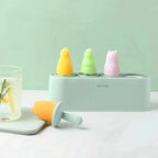 Home Ice Cream Mold Popsicle Tool Silicone 4-hole Popsicle Box Children Dessert Ice Cream Maker Kitchen Tools Diy Ice Cream Stevvex