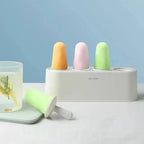 Home Ice Cream Mold Popsicle Tool Silicone 4-hole Popsicle Box Children Dessert Ice Cream Maker Kitchen Tools Diy Ice Cream Stevvex