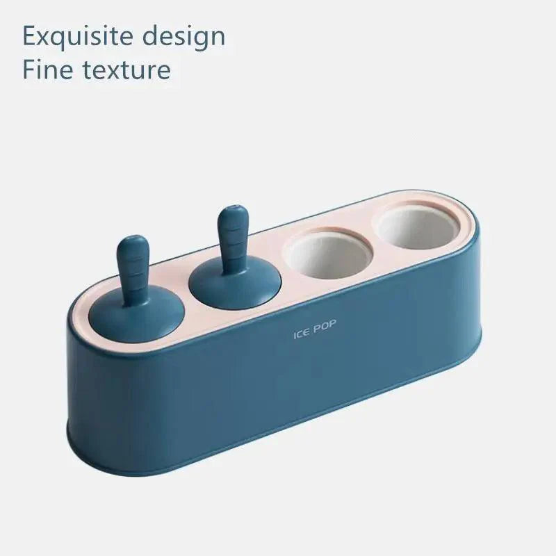 Home Ice Cream Mold Popsicle Tool Silicone 4-hole Popsicle Box Children Dessert Ice Cream Maker Kitchen Tools Diy Ice Cream Stevvex