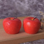 Home Red Apple Shape Scented Candles Creative Apple Shaped Scented Candles Simulation Fruit Candles Valentine's Day Party Candles Birthday Candles Apple Decorations Birthday Christmas Party Fruit Candles Decoration Stevvex