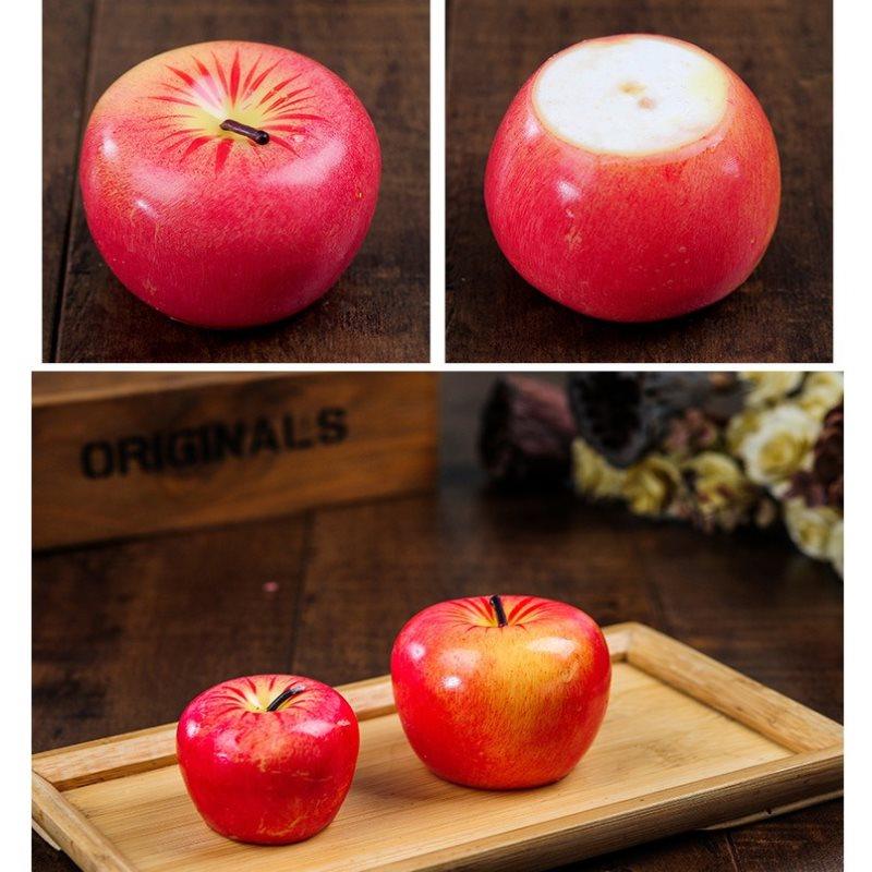 Home Red Apple Shape Scented Candles Creative Apple Shaped Scented Candles Simulation Fruit Candles Valentine's Day Party Candles Birthday Candles Apple Decorations Birthday Christmas Party Fruit Candles Decoration Stevvex