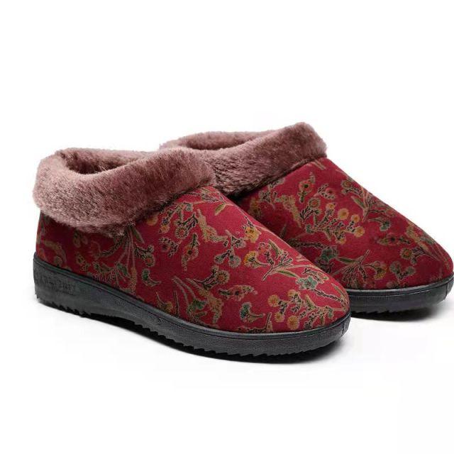 Home Slippers For Women Winter Warm Plush Cotton Home Slippers Women Non Slip Velvet Cotton Couple Soft Shoes Indoor Warm Fuzzy Plush Fleece Lining Bedroom Comfy Home Living Room Shoes Stevvex
