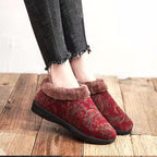 Home Slippers For Women Winter Warm Plush Cotton Home Slippers Women Non Slip Velvet Cotton Couple Soft Shoes Indoor Warm Fuzzy Plush Fleece Lining Bedroom Comfy Home Living Room Shoes Stevvex