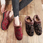 Home Slippers For Women Winter Warm Plush Cotton Home Slippers Women Non Slip Velvet Cotton Couple Soft Shoes Indoor Warm Fuzzy Plush Fleece Lining Bedroom Comfy Home Living Room Shoes Stevvex