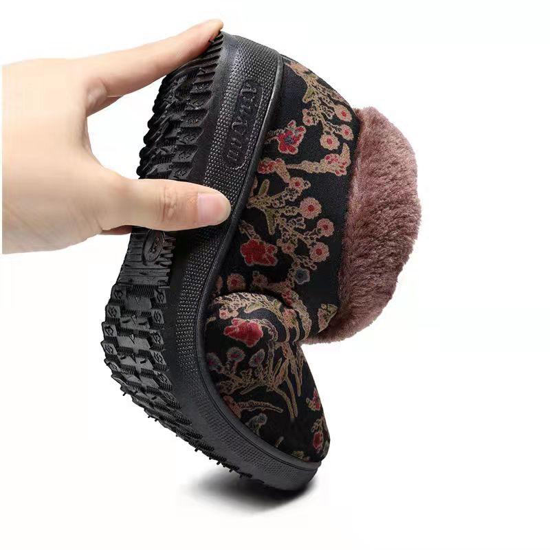 Home Slippers For Women Winter Warm Plush Cotton Home Slippers Women Non Slip Velvet Cotton Couple Soft Shoes Indoor Warm Fuzzy Plush Fleece Lining Bedroom Comfy Home Living Room Shoes Stevvex