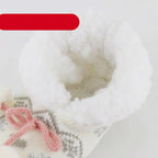 Home Socks Slippers Women Plush Warm Knit Slippers Lightweight Soft Comfortable Winter Slippers Women Indoor Slippers Winter Fuzzy Warm Cozy Fleece Lined Slipper Socks Non Slip Super Soft Thick Christmas Socks Stevvex