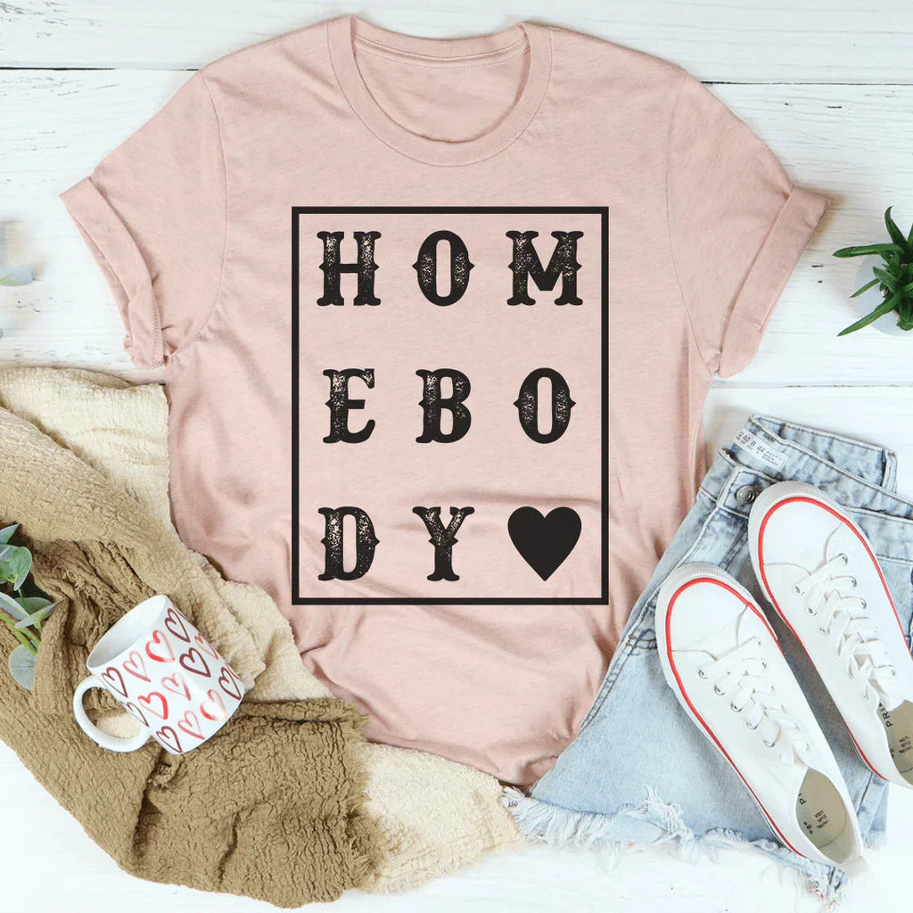 Homebody Heart Tee Peachy Sunday