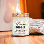 Honeysuckle Scented Soy Candle - Sweet Floral Blossom, Honeyed Summer Aroma
