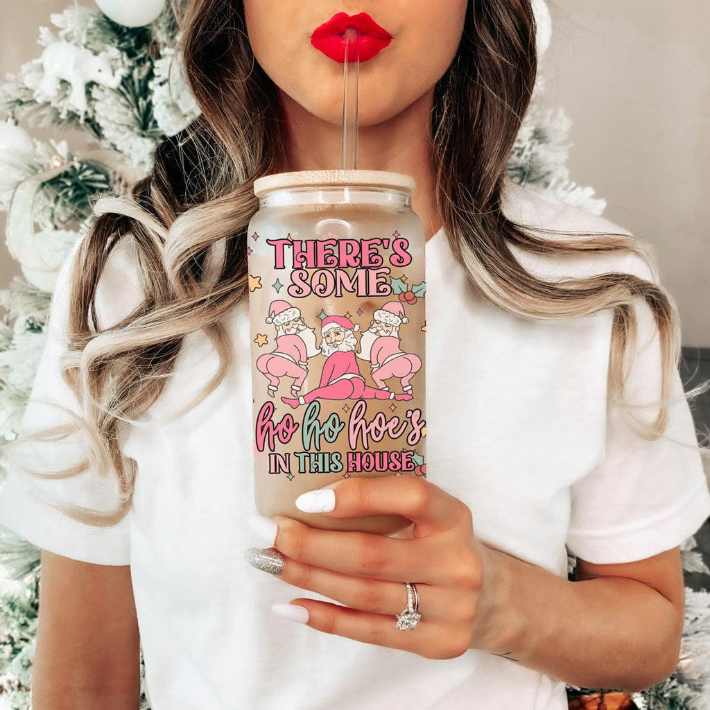 Funny Christmas Coffee Mug 17oz Pink Pastel Twerking Santa Naughty Holiday Cocoa Eggnog Cup