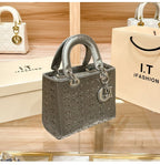 Hot diamond heavy industry high-end satin Princess Diana bag（MAC220）