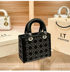 Hot diamond heavy industry high-end satin Princess Diana bag（MAC220）