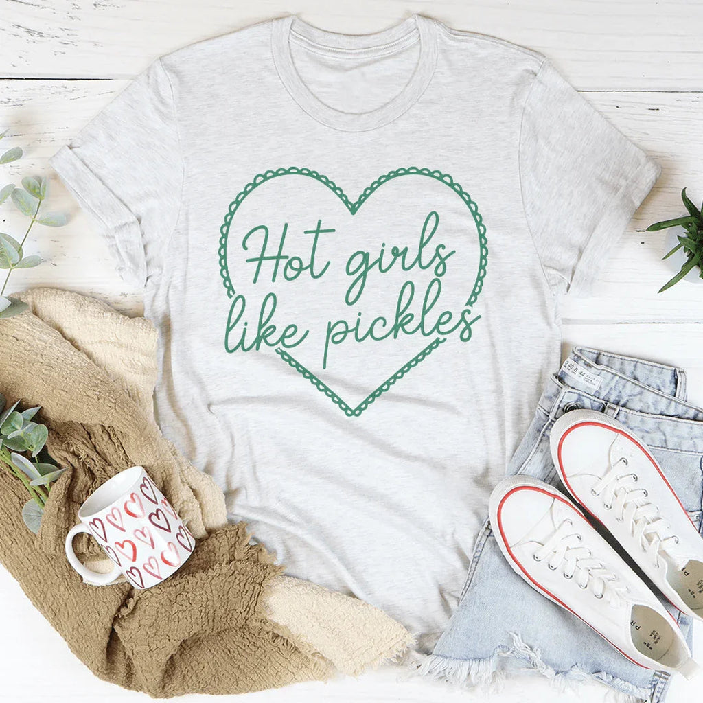 Hot Girls Like Pickles Tee Peachy Sunday
