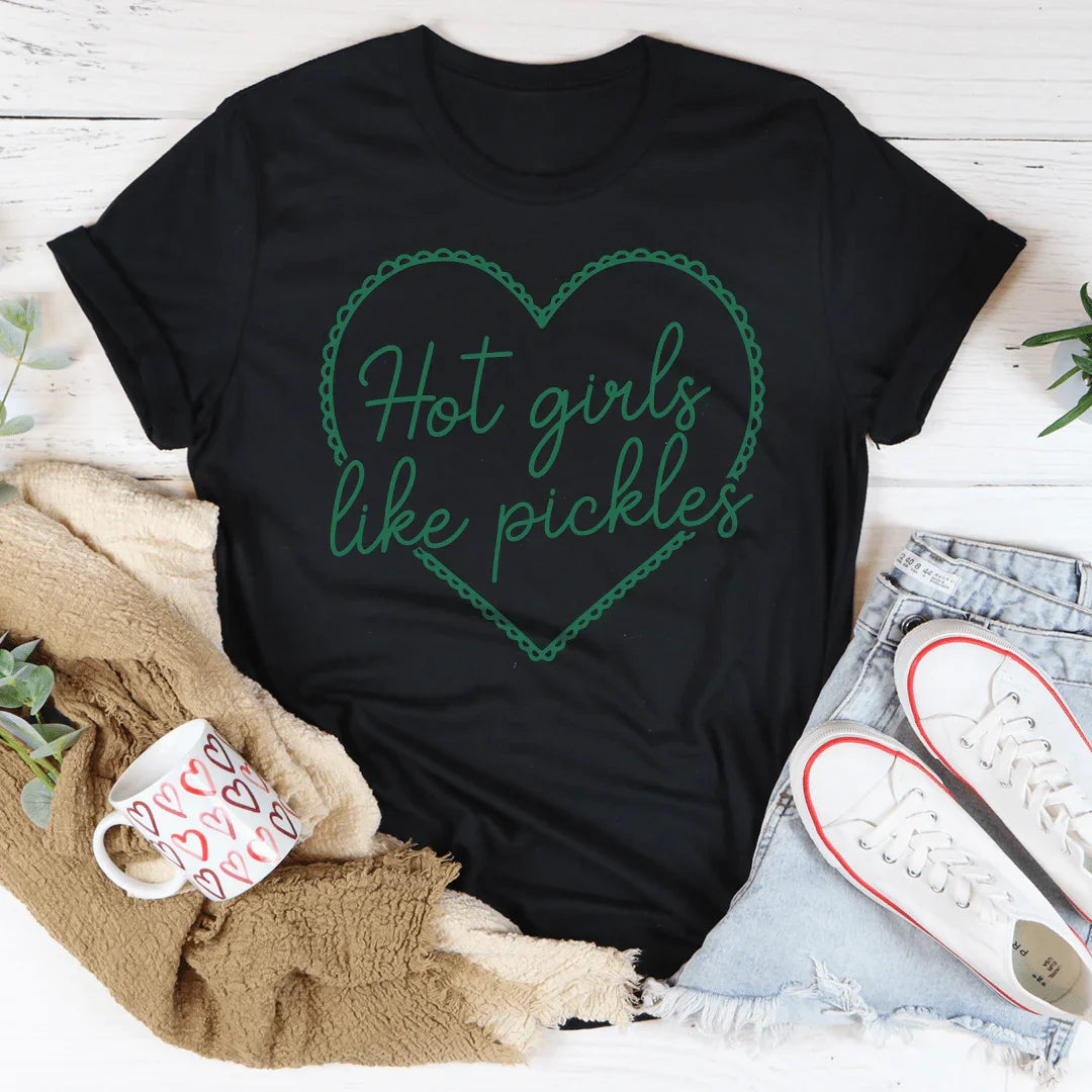 Hot Girls Like Pickles Tee Peachy Sunday