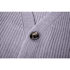 Hot Look Stylish Women's Knitted Cardigans Sweater Fashionable Autumn Long Sleeve Loose Coat Casual Button Thick V Neck Solid Female Tops Stevvex