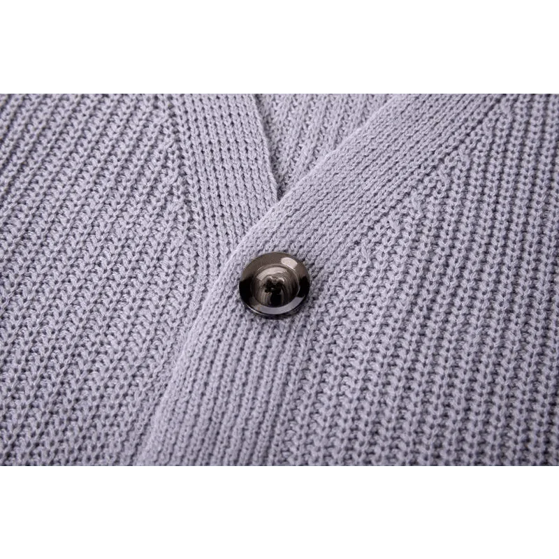 Hot Look Stylish Women's Knitted Cardigans Sweater Fashionable Autumn Long Sleeve Loose Coat Casual Button Thick V Neck Solid Female Tops Stevvex