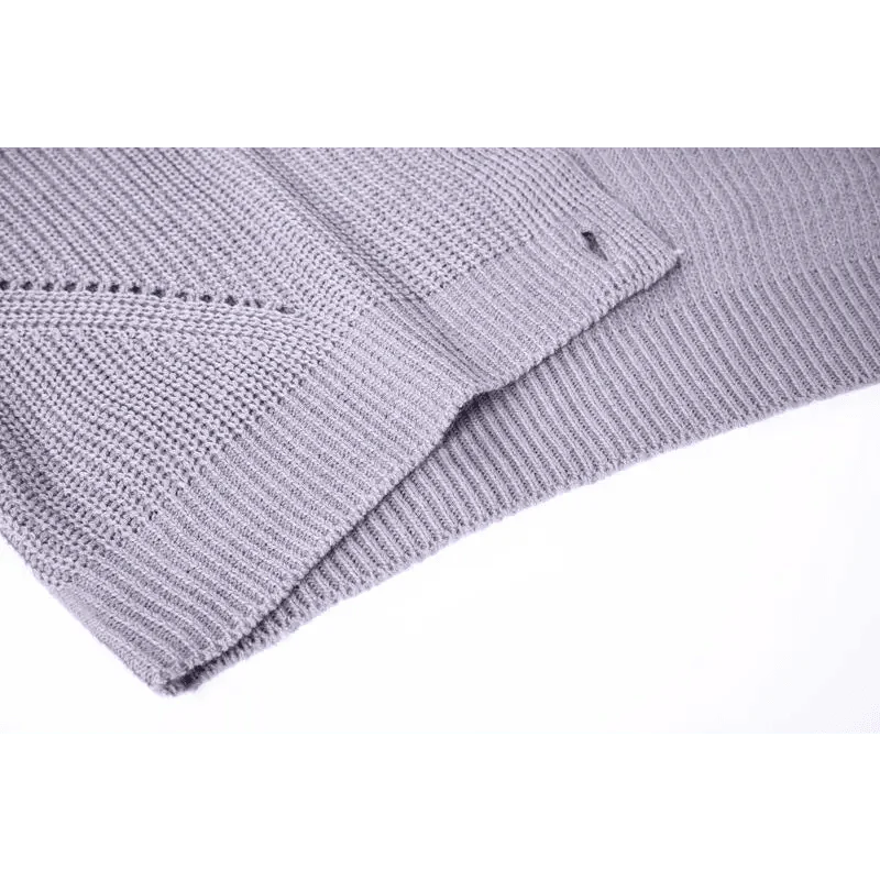 Hot Look Stylish Women's Knitted Cardigans Sweater Fashionable Autumn Long Sleeve Loose Coat Casual Button Thick V Neck Solid Female Tops Stevvex