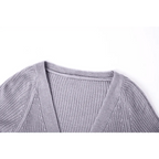 Hot Look Stylish Women's Knitted Cardigans Sweater Fashionable Autumn Long Sleeve Loose Coat Casual Button Thick V Neck Solid Female Tops Stevvex
