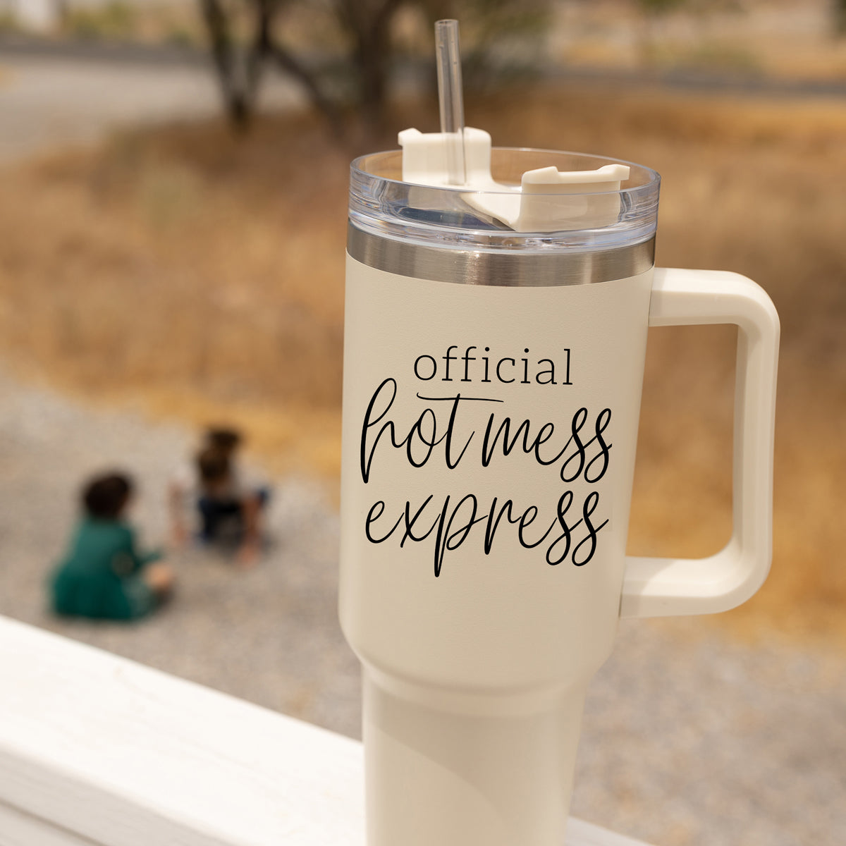 Hot Mess 40oz Tumbler With Lid And Straw - Insulated Travel Cup BandsCo Straps