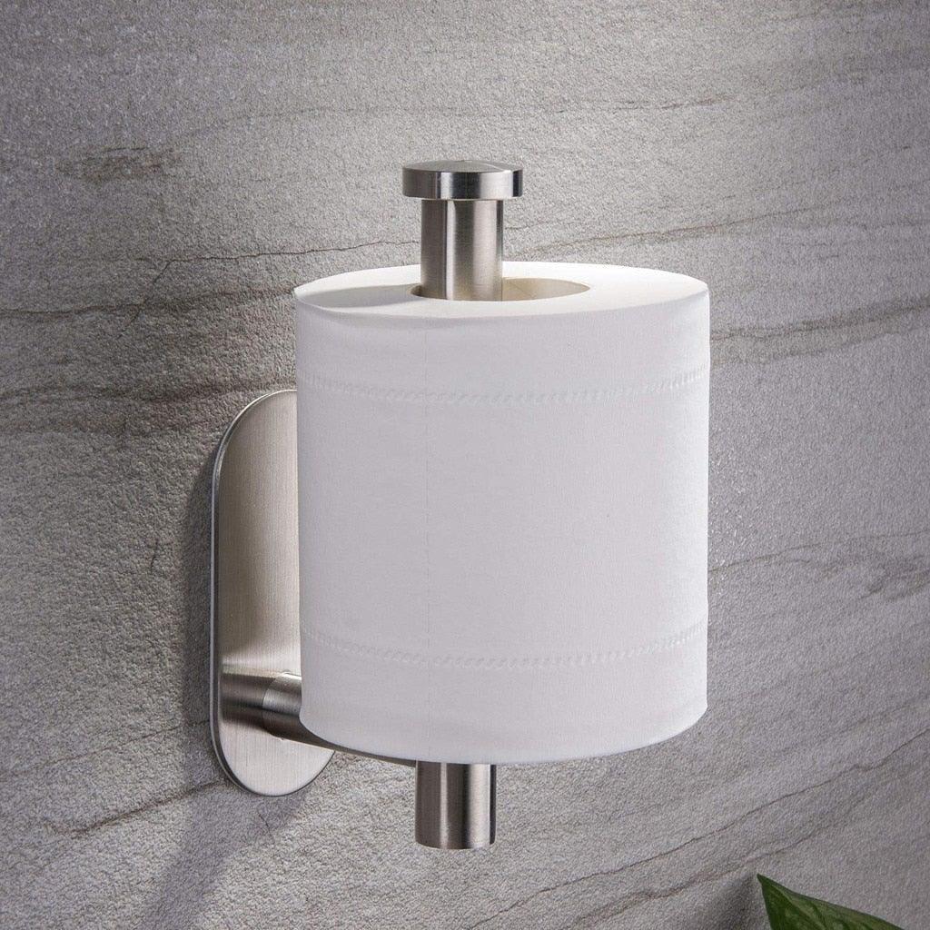 Household Toilet Roll Holder Self Adhesive Toilet Paper Holder For Bathroom Stick On Wall Stainless Steel Toilet Paper  Racks Toilet Paper Holder Self Adhesive Bathroom Paper Towel Roll Holder Wall Mount Stevvex