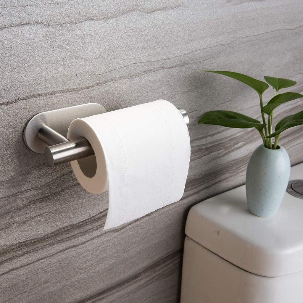Household Toilet Roll Holder Self Adhesive Toilet Paper Holder For Bathroom Stick On Wall Stainless Steel Toilet Paper  Racks Toilet Paper Holder Self Adhesive Bathroom Paper Towel Roll Holder Wall Mount Stevvex