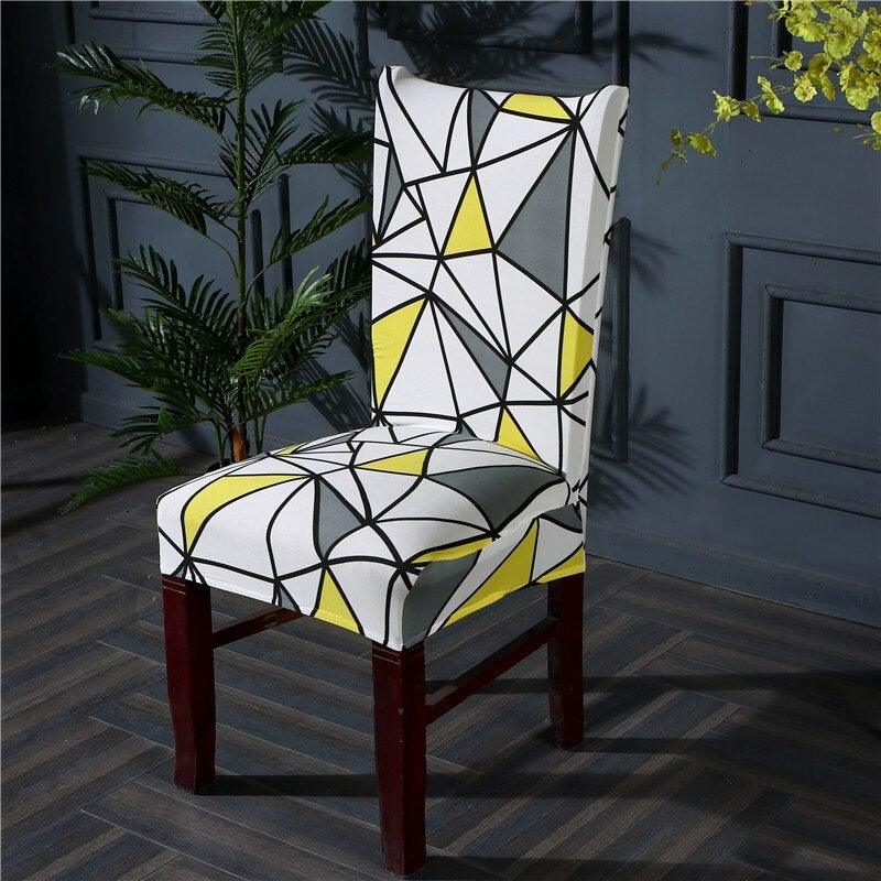 Housmife Printed Stretch Chair Cover Big Elastic Seat Chair Covers Slipcovers Restaurant Banquet Home Dining Party Decoration Stretch Spandex Removable Washable Anti-dust Seat Slipcover  Protector for Hotel Office Ceremony Banquet Stevvex