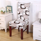 Housmife Printed Stretch Chair Cover Big Elastic Seat Chair Covers Slipcovers Restaurant Banquet Home Dining Party Decoration Stretch Spandex Removable Washable Anti-dust Seat Slipcover  Protector for Hotel Office Ceremony Banquet Stevvex