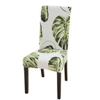 Housmife Printed Stretch Chair Cover Big Elastic Seat Chair Covers Slipcovers Restaurant Banquet Home Dining Party Decoration Stretch Spandex Removable Washable Anti-dust Seat Slipcover  Protector for Hotel Office Ceremony Banquet Stevvex