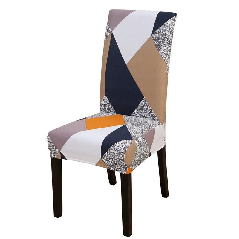 Housmife Printed Stretch Chair Cover Big Elastic Seat Chair Covers Slipcovers Restaurant Banquet Home Dining Party Decoration Stretch Spandex Removable Washable Anti-dust Seat Slipcover  Protector for Hotel Office Ceremony Banquet Stevvex