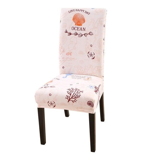 Housmife Printed Stretch Chair Cover Big Elastic Seat Chair Covers Slipcovers Restaurant Banquet Home Dining Party Decoration Stretch Spandex Removable Washable Anti-dust Seat Slipcover  Protector for Hotel Office Ceremony Banquet Stevvex
