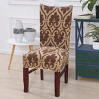 Housmife Printed Stretch Chair Cover Big Elastic Seat Chair Covers Slipcovers Restaurant Banquet Home Dining Party Decoration Stretch Spandex Removable Washable Anti-dust Seat Slipcover  Protector for Hotel Office Ceremony Banquet Stevvex