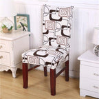 Housmife Printed Stretch Chair Cover Big Elastic Seat Chair Covers Slipcovers Restaurant Banquet Home Dining Party Decoration Stretch Spandex Removable Washable Anti-dust Seat Slipcover  Protector for Hotel Office Ceremony Banquet Stevvex